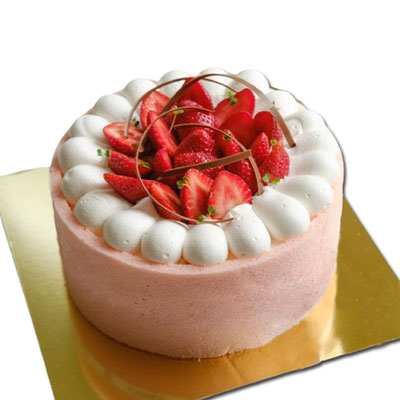 "Strawberries & Cream Cake (Concu) - Click here to View more details about this Product
